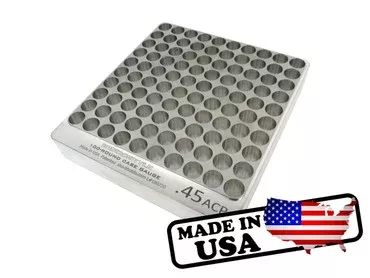 100-Hole 45 ACP Hundo Chamber Checker Cartridge Case Gauge by Shockbottle