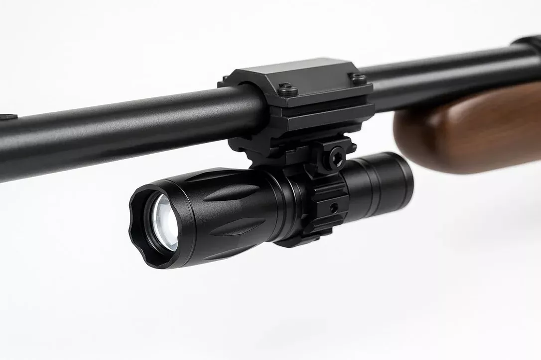1000 Lumen Tactical Flashlight Compatible with Ruger American – Picatinny & Barrel Mount LED Rifle Light