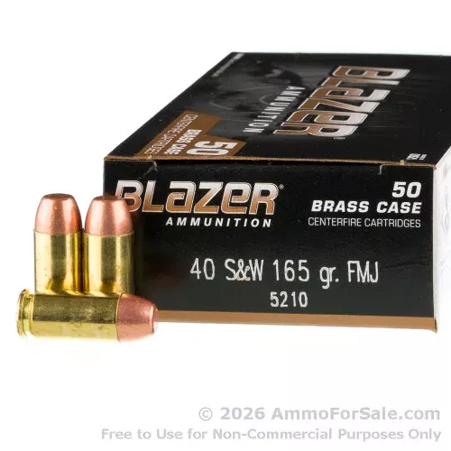 1000 Rounds of Discount 165gr FMJ .40 S&W Ammo For Sale by Blazer