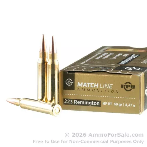 1000 Rounds of Discount 69gr HPBT .223 Ammo For Sale by Prvi Partizan