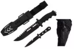 11.5″ Tactical STEC – Survival Hunting Fixed Blade 3CR13Steel / Hunting / Campiong / Bushcraft –ABS Sheath & Throwing Knife – T22189BKPD – Weapons Galore