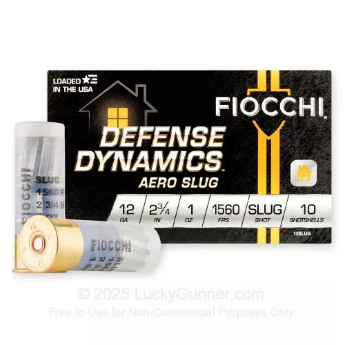 12 ga – 2-3/4″ 1 oz Rifled Slug – Fiocchi – 10 Rounds