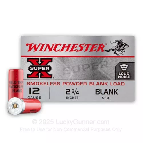 12 Gauge – 2-3/4″ Blanks – Winchester Super-X – 25 Rounds