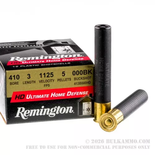 150 Rounds of .410 3″ Ammo by Remington – 000 Buck