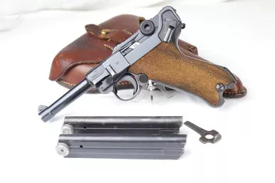1941 Mauser Police Luger Rig - Two Matching Magazines