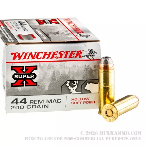 20 Rounds of .44 Mag Ammo by Winchester – 240gr HSP