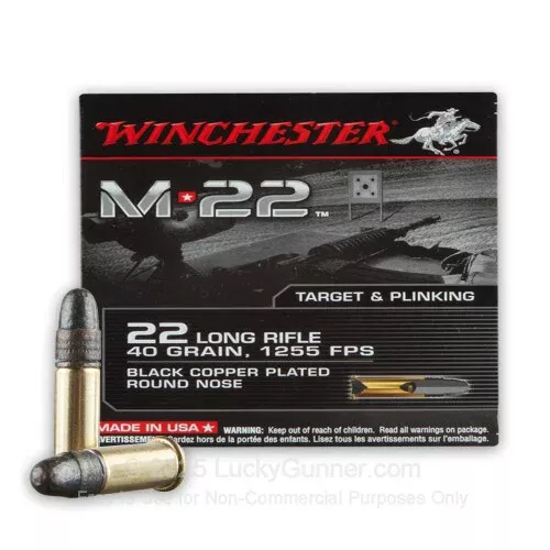 22 LR – 40 gr CPRN – Winchester M-22 – 1000 Rounds