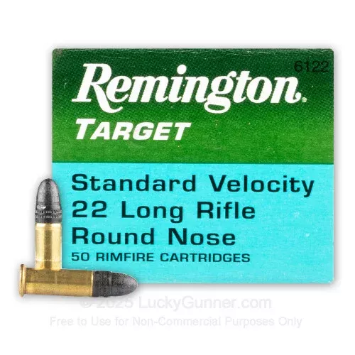 22 LR – 40 Grain LRN – Remington Target – 50 Rounds