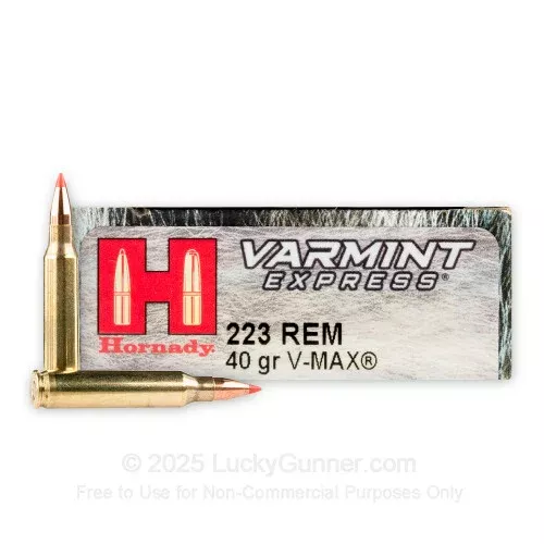 223 Rem – 40 Grain V-MAX – Hornady – 20 Rounds