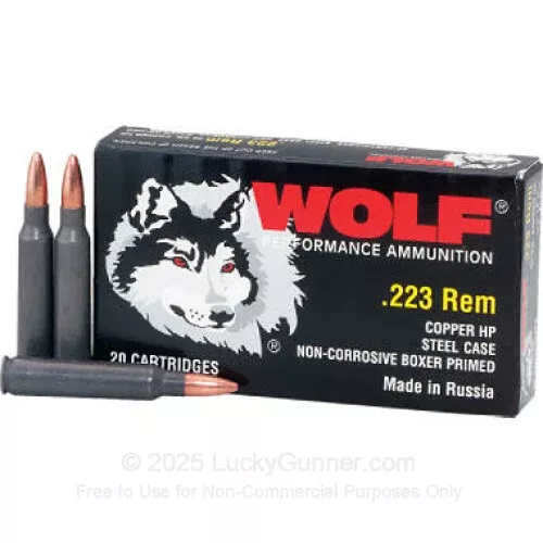 223 Rem – 55 gr HP – Wolf PF – 1000 Rounds