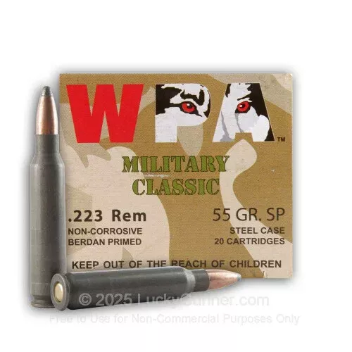 223 Rem – 55 gr SP – Wolf WPA MC – 500 Rounds