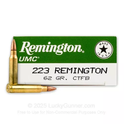 223 Rem – 62 gr CTFB- Remington – 200 Rounds
