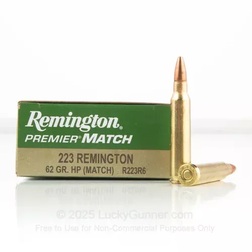 223 Rem – 62 Grain HP – Remington Premier Match – 200 Rounds