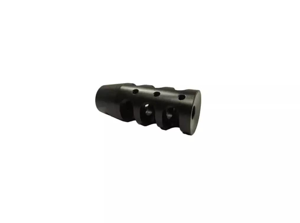 3 Port 1/2×28 Muzzle Device – Black