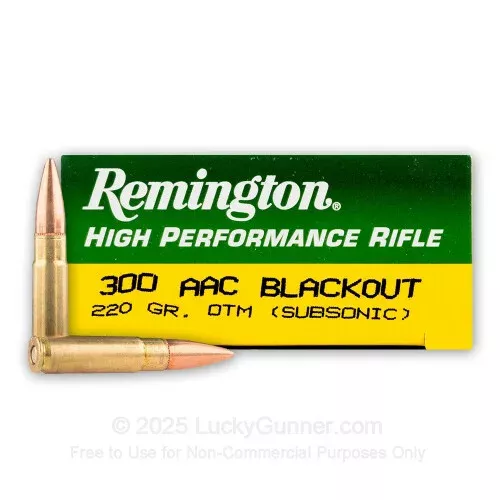 300 AAC Blackout – 220 Grain Subsonic OTM – Remington Express – 200 Rounds