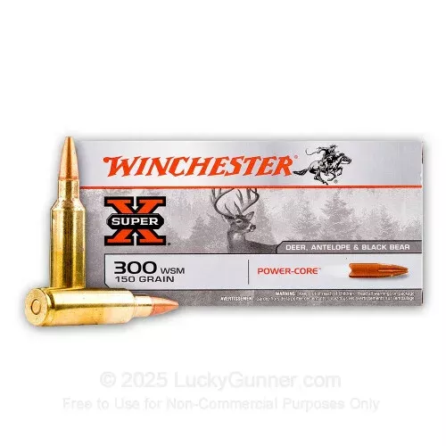 300 WSM – 150 Grain Power-Core PHP Lead Free – Winchester Super-X – 20 Rounds
