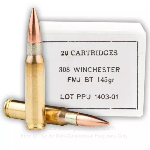 308 – 145 Grain FMJBT – Prvi Partizan – 20 Rounds