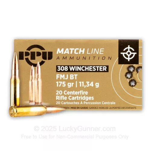 308 – 175 gr FMJBT Match – Prvi Partizan – 500 Rounds