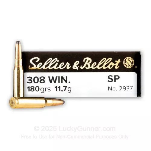 308 – 180 gr SP – Sellier & Bellot – 500 Rounds