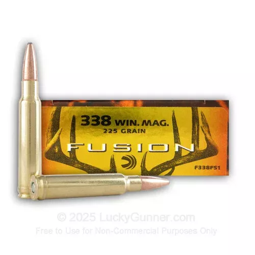 338 Winchester Magnum – 225 gr Fusion – Federal Fusion – 20 Rounds