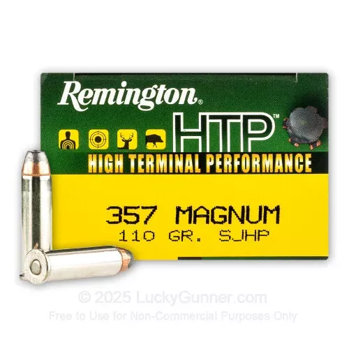 357 Mag – 110 Grain SJHP – Remington HTP – 50 Rounds