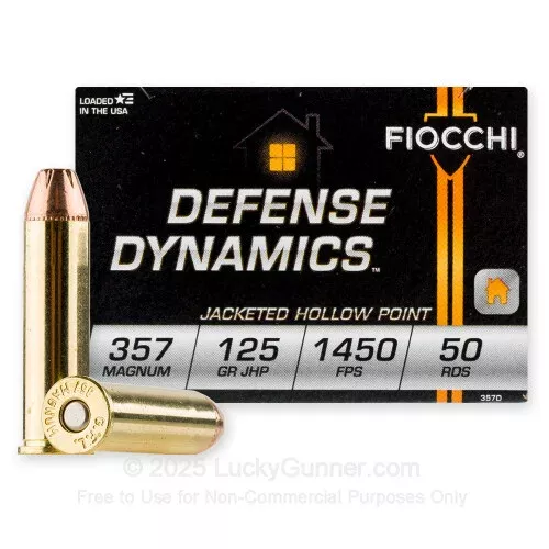 357 Mag – 125 gr JHP – Fiocchi – 50 Rounds