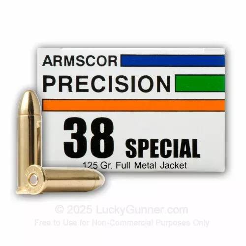 38 Special– 125 gr FMJ – Armscor – 1000 Rounds