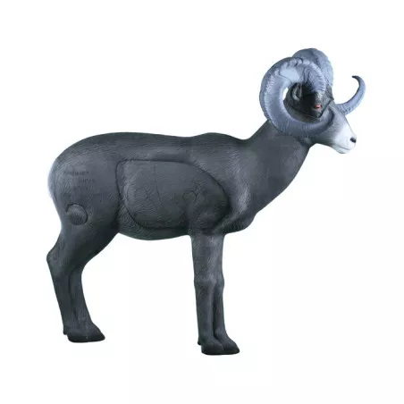 3D Rinehart standing ram target in stone grey