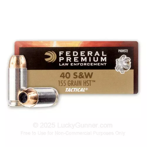 40 S&W – 155 Grain HST JHP – Federal Premium Law Enforcement – 1000 Rounds