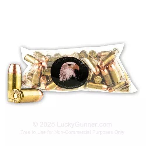 40 S&W – 180 gr FMJ – Military Ballistics Industries – 50 Rounds