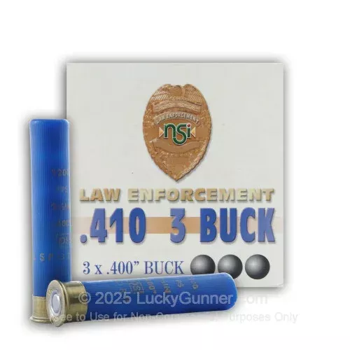 410 Bore – 2 1/2″ .4″ Buckshot – Nobel Sport LE – 250 Rounds