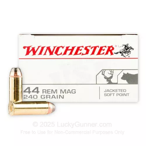 44 Mag – 240 Grain JSP – Winchester – 50 Rounds
