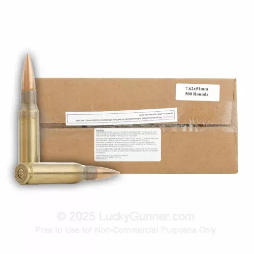 7.62x51mm – 147 gr FMJ – BlackGun Ammo – 500 Rounds Loose