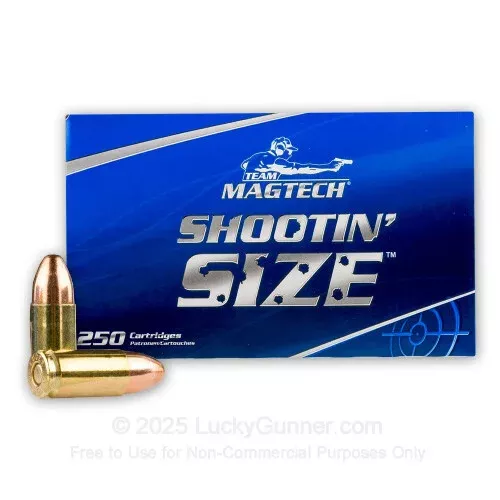 9mm – 115 gr FMC – Magtech – 250 Rounds