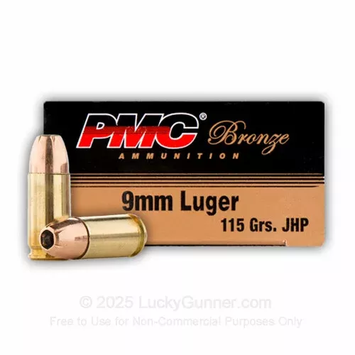 9mm – 115 gr JHP – PMC – 1000 Rounds