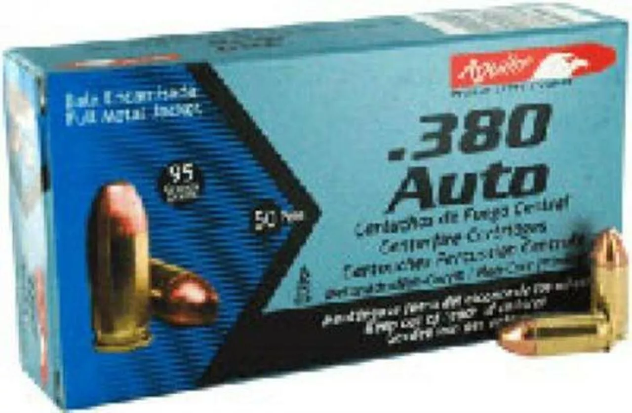 Aguila .380 ACP, 95 Gr, FMJ, 50rd Box