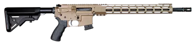 Alexander Arms RTA17DE Semi Automatic Rifle 17 HMR 18" Black Fluted Threaded Barrel Flat Dark Earth Receiver Black Stock
