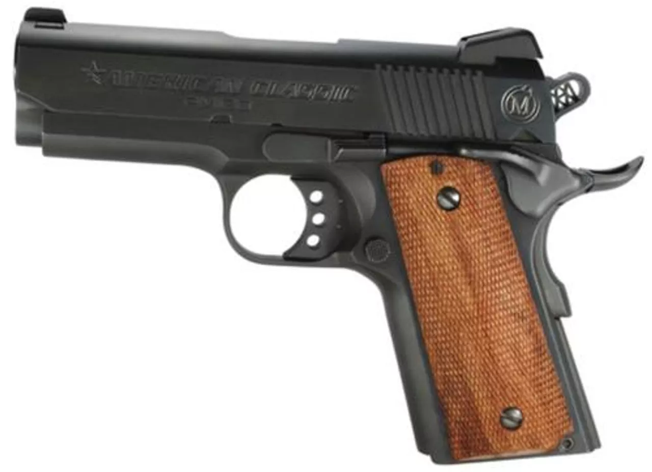 American Classic Amigo 45 ACP 3.5″ Barrel, Deep Blue Finish, Checkered Hardwood Grips, 7 Rnd Mag