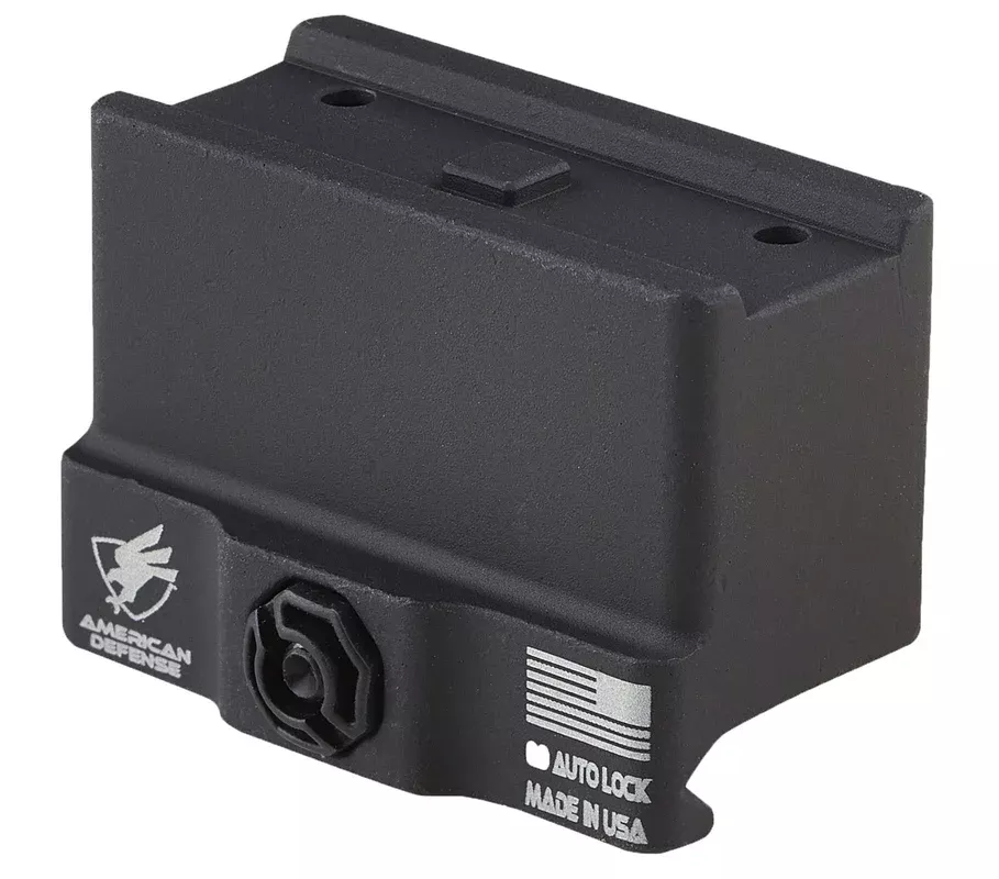 American Defense Mfg ADT111STDTL Aimpoint T1 Micro Mount Black Hardcoat Anodized Lower 1/3 Co-Witness Aluminum
