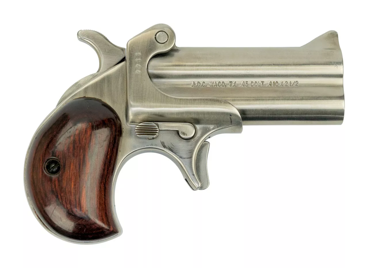 American Derringer M-1 .45 Colt/410 Ga, Trade-In, 3″ Barrel, Stainless, Leather Holster