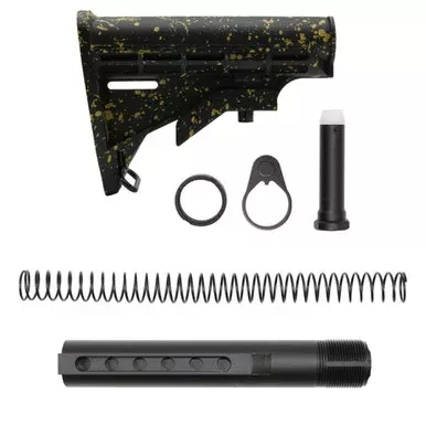 AR-15 .223/5.56 Collapsible Carbine Stock Kit – Cerakote Gold Splatter
