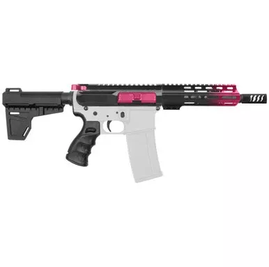 AR-15 5.56 NATO 7.5” PISTOL KIT – SIDE CUT BILLET UPPER WITH 7” HANDGUARD – CERAKOTE GRADIENT PINK