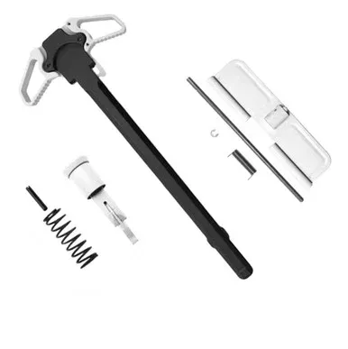 AR-15 Charging Handle Ambidextrous Forward Assist and Ejection Cover Door – Cerakote Bright White