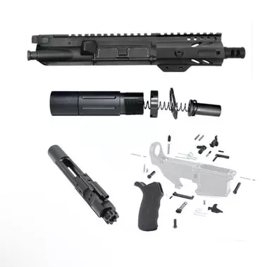 AR-15 Micro 5″ 300 BO Build Kit – Built Upper – Short Buffer System – BCG – Rubber Grip