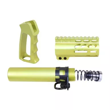 AR-15 Micro Pistol Furniture Set USA Made – Anodized Neon Yellow