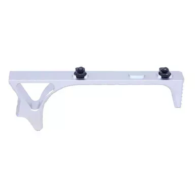 AR-15 Skeletonized Ultralight Angled Grip For M-LOK – Anodized Silver