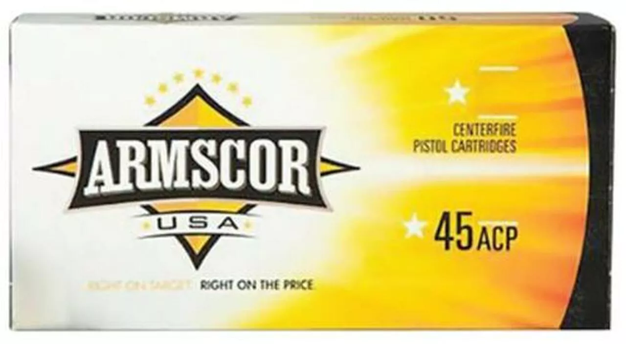Armscor 45 ACP 230gr, Jacketed Hollow Point,20rd Box