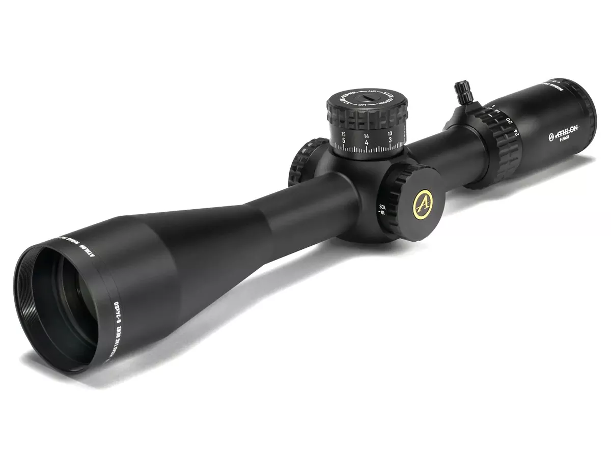 Athlon Optics 6-24×50 Midas TAC Gen2 HD, FFP APRS15 MIL Reticle, 0.1 MIL, 30mm Tube