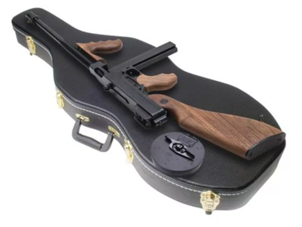 Auto Ordnance Thompson Model 1927A-1 Deluxe 45 ACP Carbine 16.5″ Barrel Blue Finish Violin Case Walnut Stock 10rd