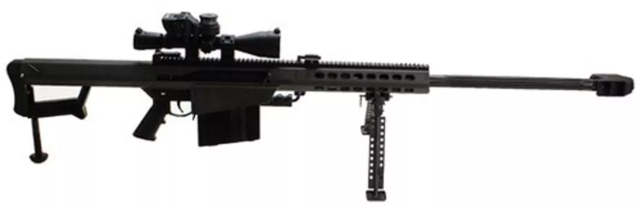 Barrett 82A1 29″ Barrel, Monopod, Leupold Scope, Barrett Ultra High Rings, BORS System